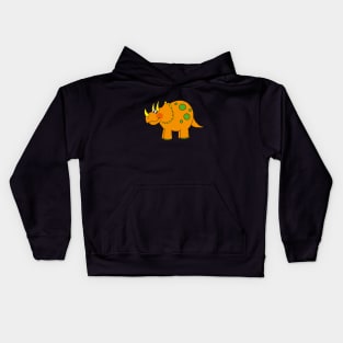 funny triceratops dinosaur Kids Hoodie